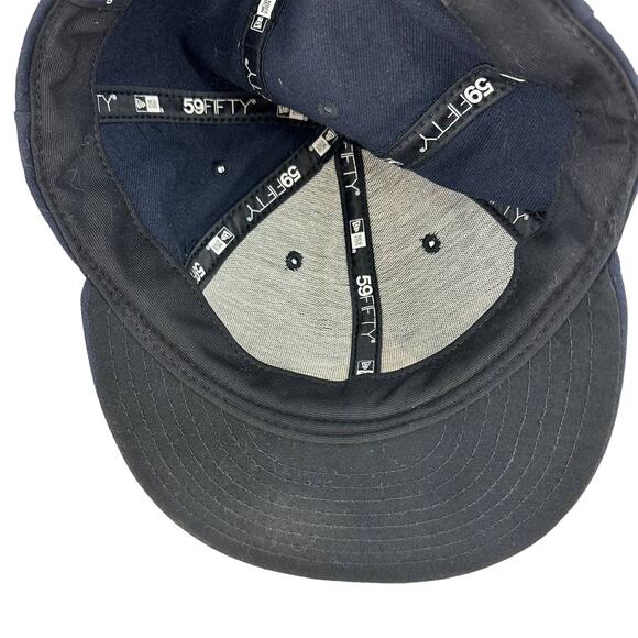 Men’s Boston Red Sox 7 1/2 Fitted Hat New Era 59FIFTY MLB Cap Navy - Picture 5 of 5